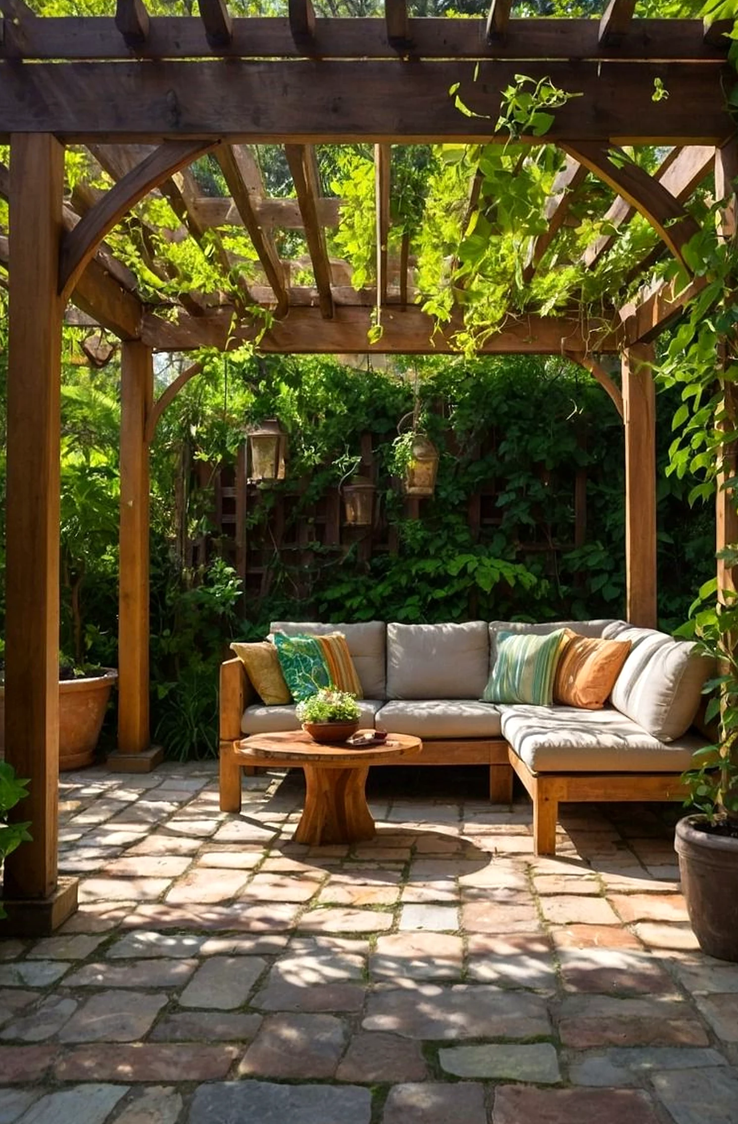 Luminous greenhouse corner introduces charm into the entry, keeping the atmosphere fresh and intentional.