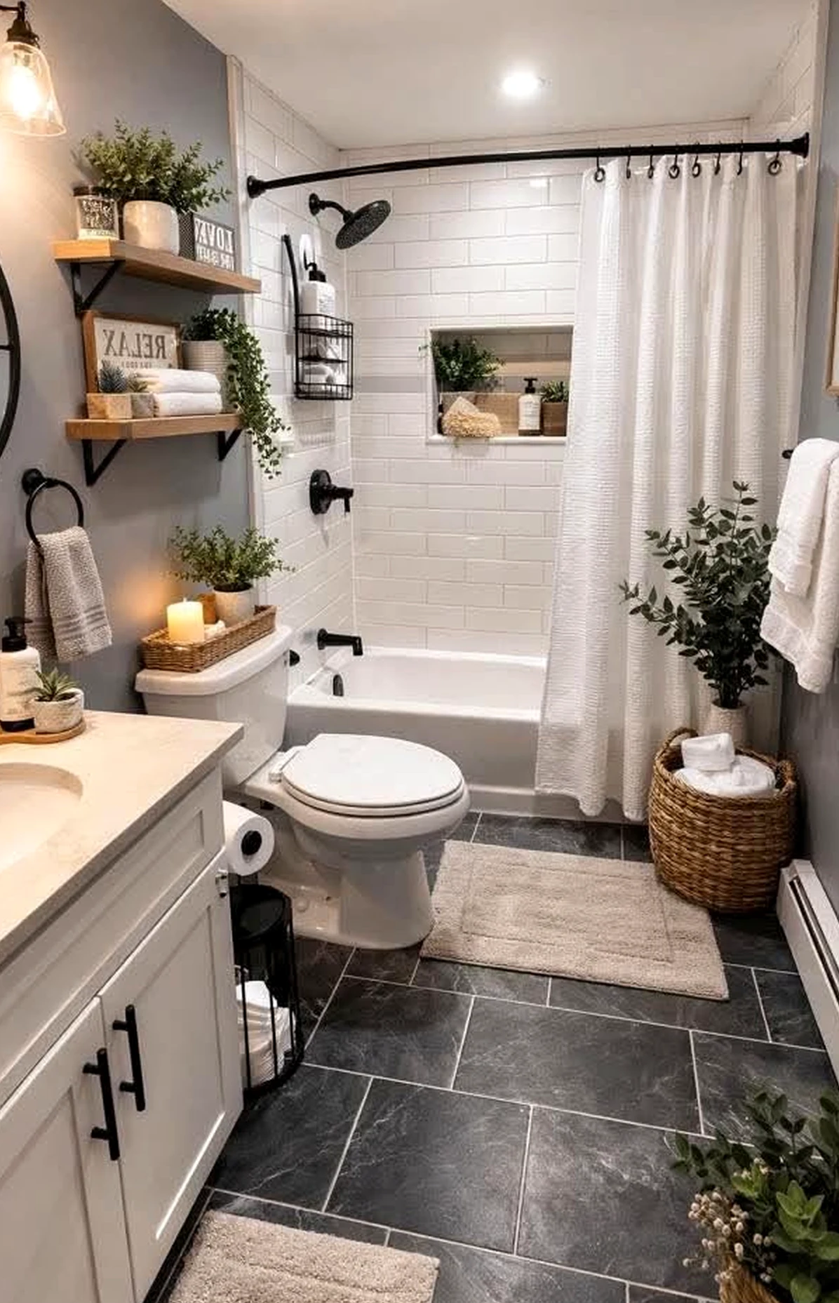 Fresh green entry brings a useful note of light, making the wall feel quietly finished.