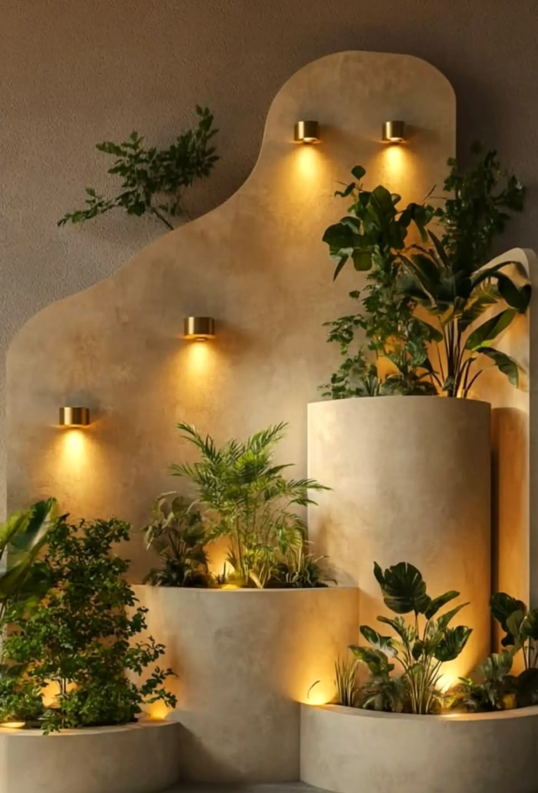 Refined sunlit room frames the wall with shape, making the scene feel settled and welcoming.