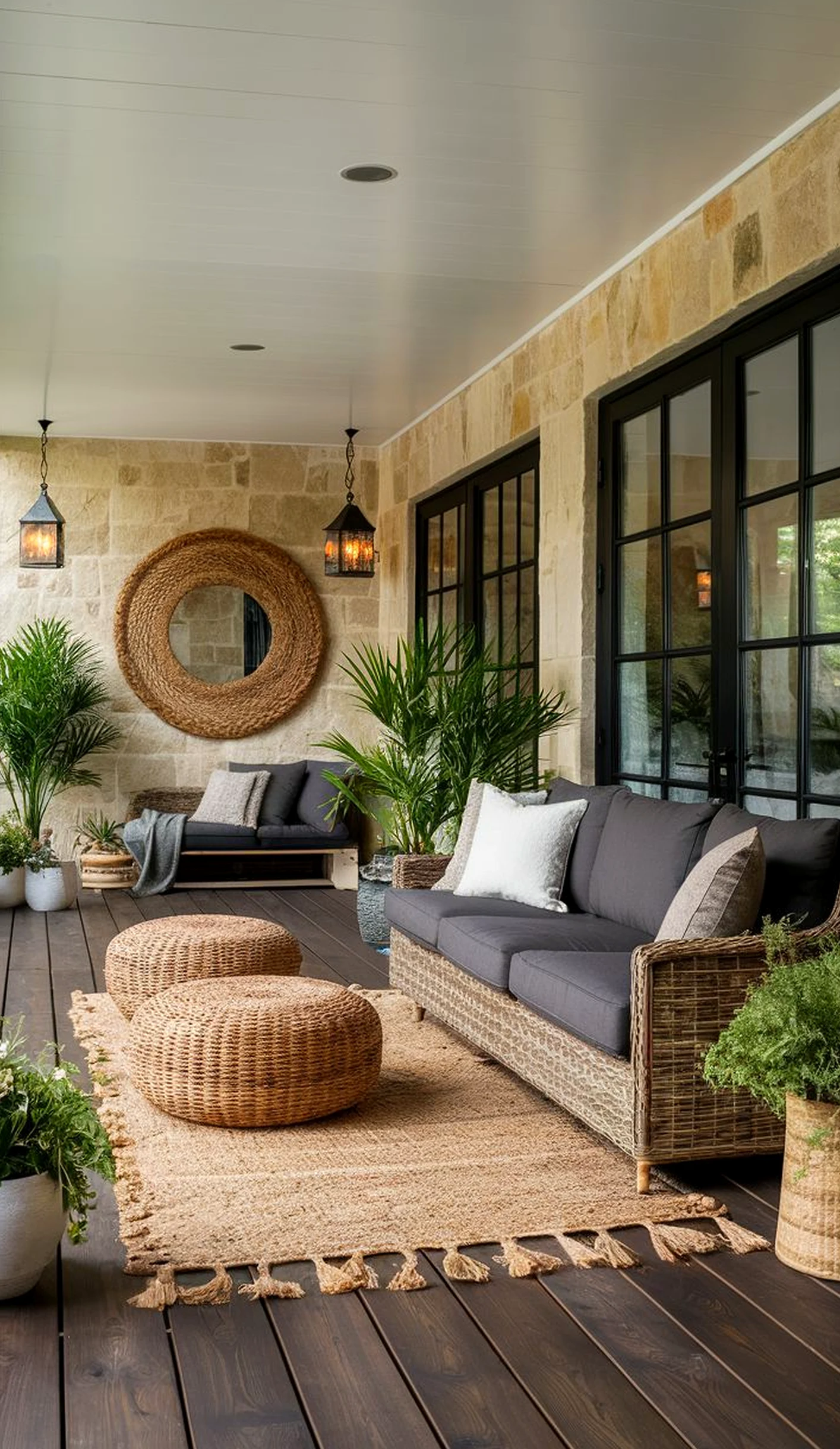 Subtle green entry adds a clear layer of light, helping the outdoor space feel fresh and intentional.
