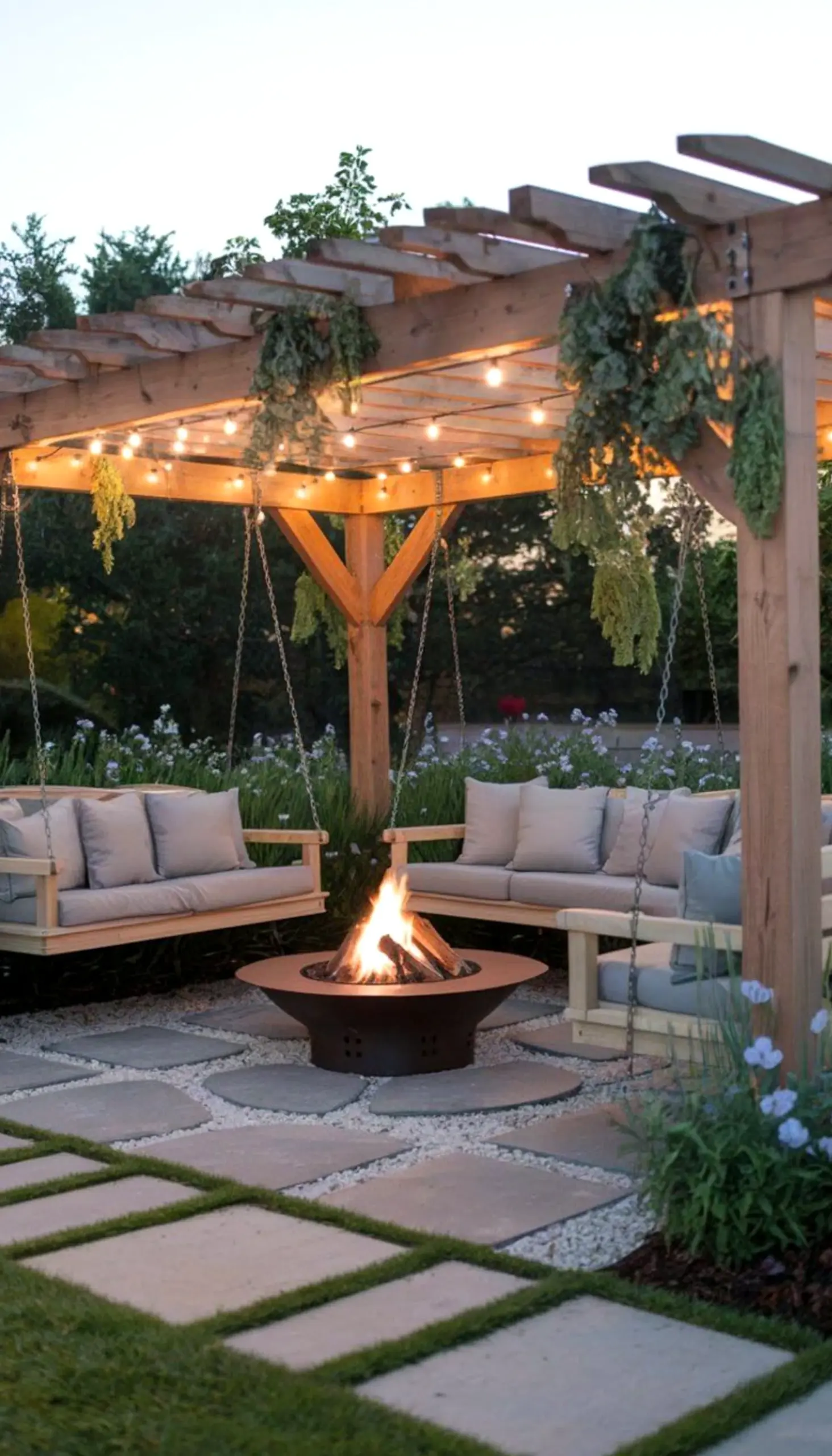 Fresh poolside setting brings a useful note of personality, making the arrangement feel visually grounded.