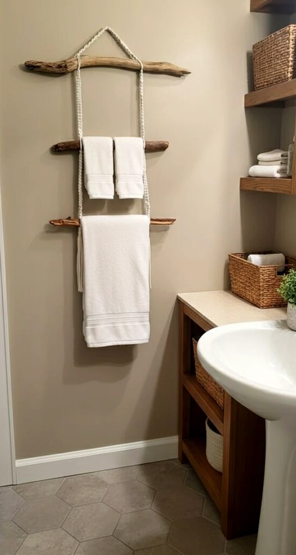 Crisp wall niche gives the view more depth, so the whole view feels visually grounded.