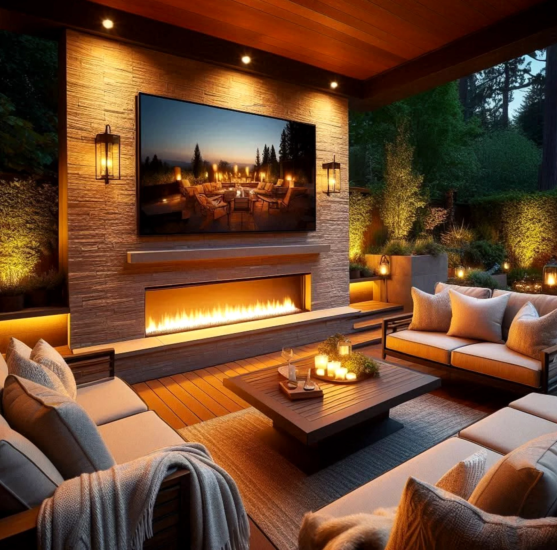 Balanced courtyard view gives the room more clarity, so the whole view feels comfortable in daily use.