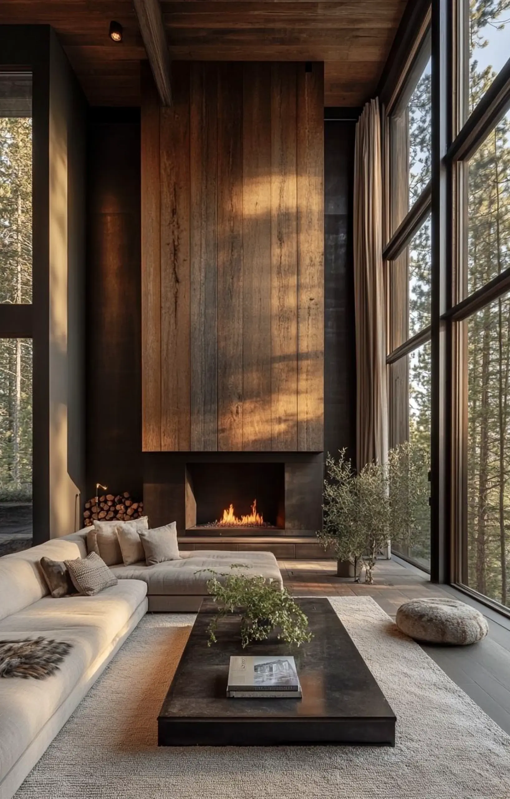 Simple wooden deck anchors the entry with comfort, giving the view a mood that feels soft at the edges.