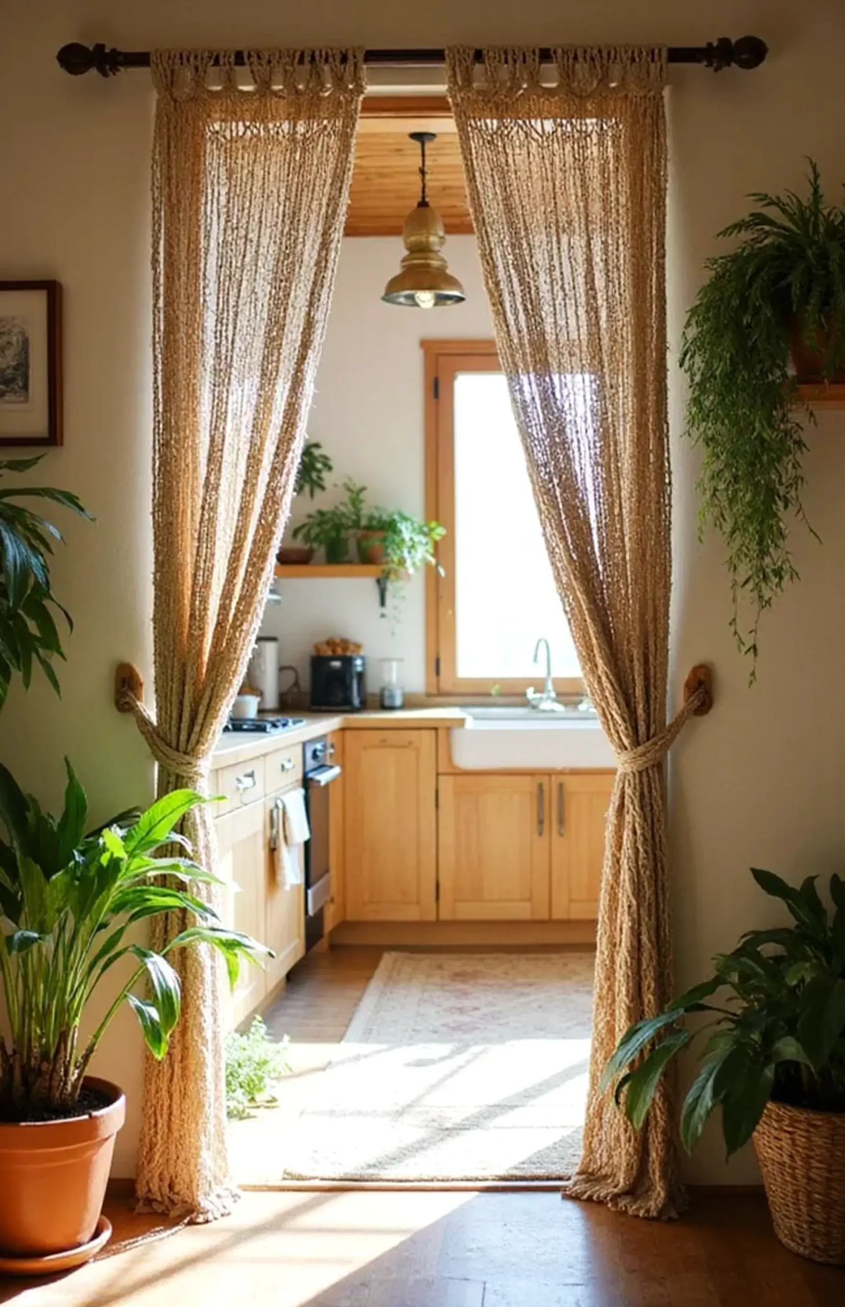 Crisp cabinet wall gives the arrangement more warmth, so the whole view feels soft at the edges.
