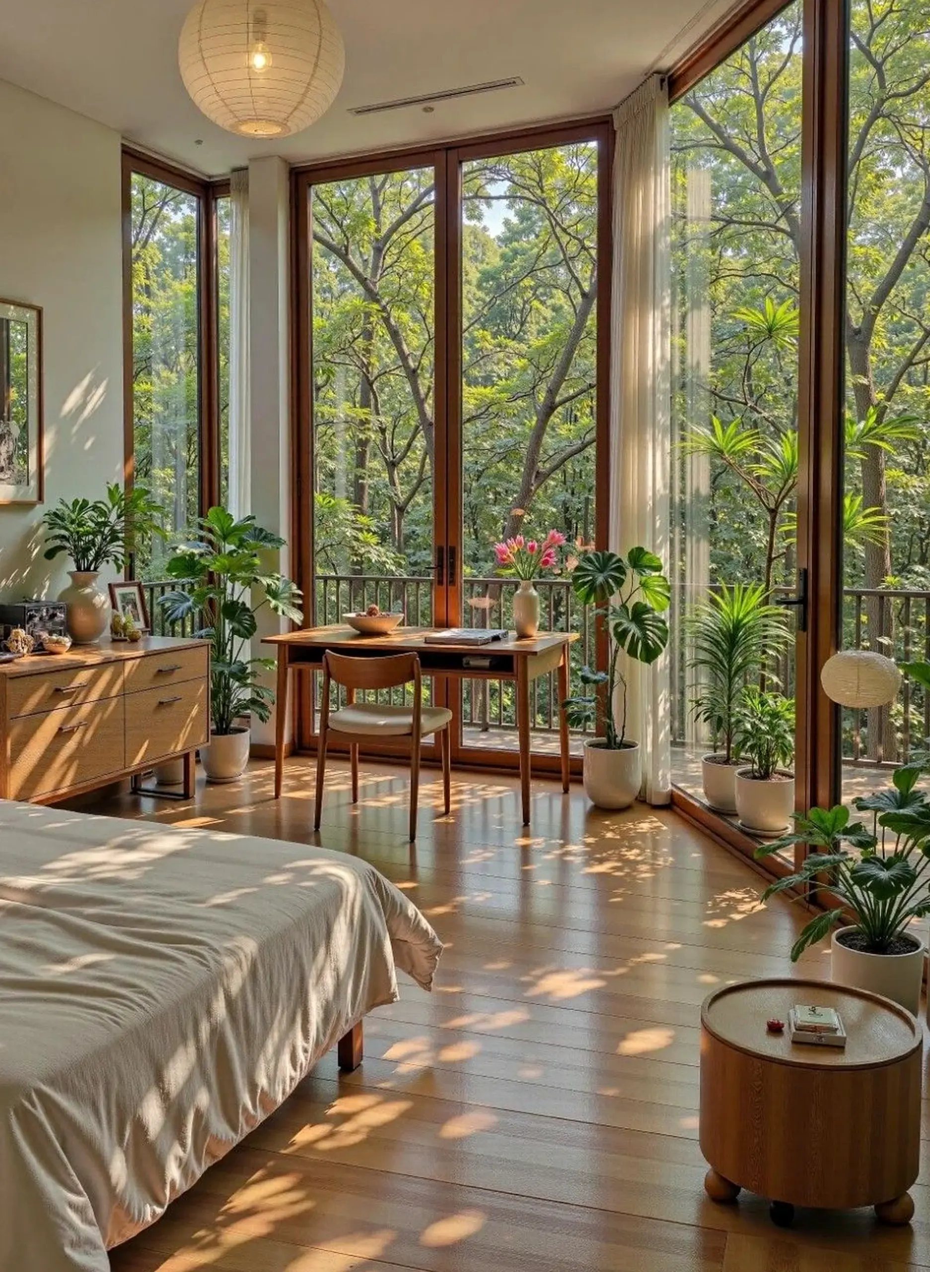 Textured fireplace area adds freshness across the design, giving the decor a finish that feels warm without clutter.
