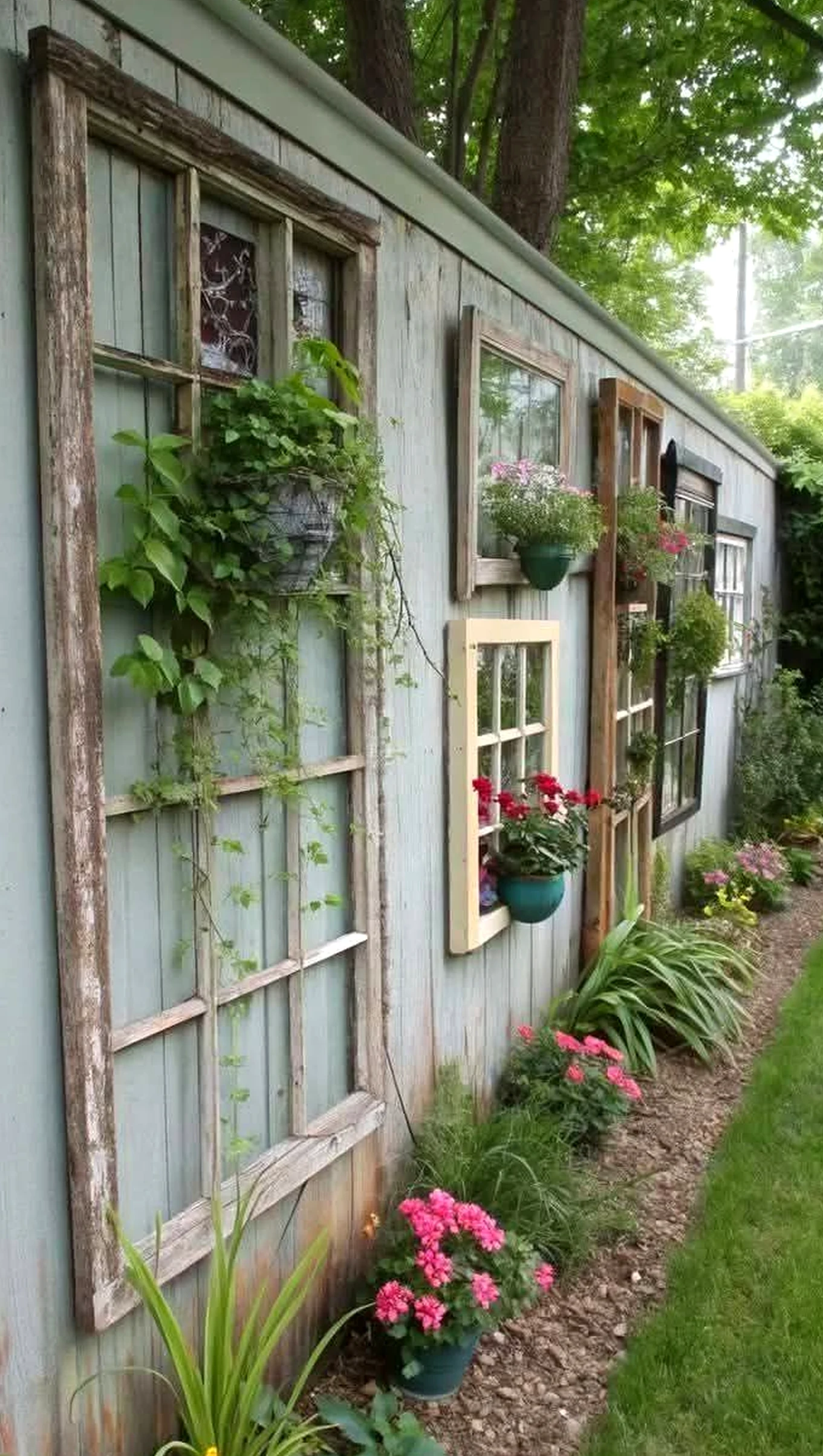 Crisp greenhouse corner gives the arrangement more softness, so the whole view feels personal and relaxed.