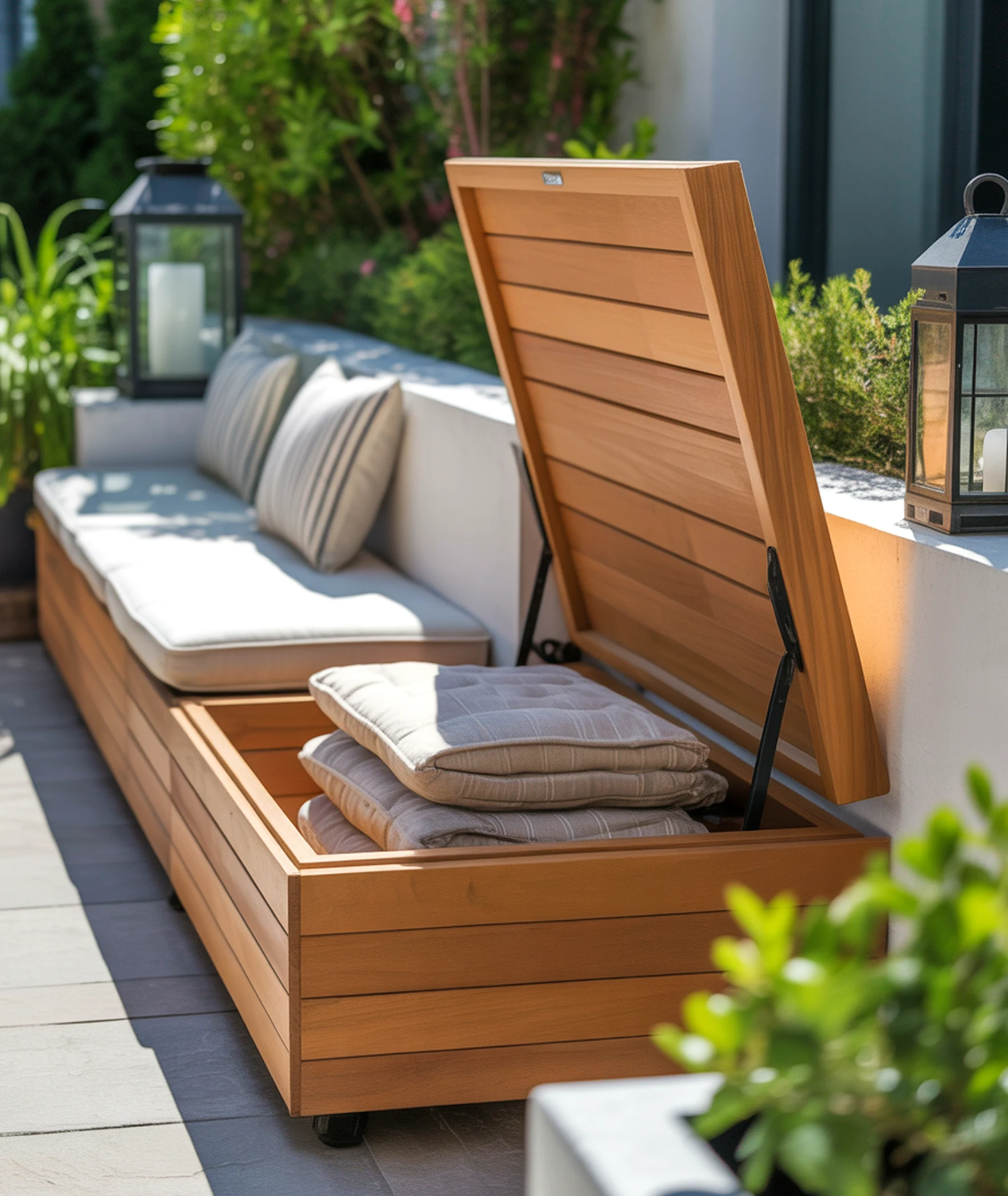 Cozy terrace table adds a clear layer of softness, helping the view feel soft at the edges.