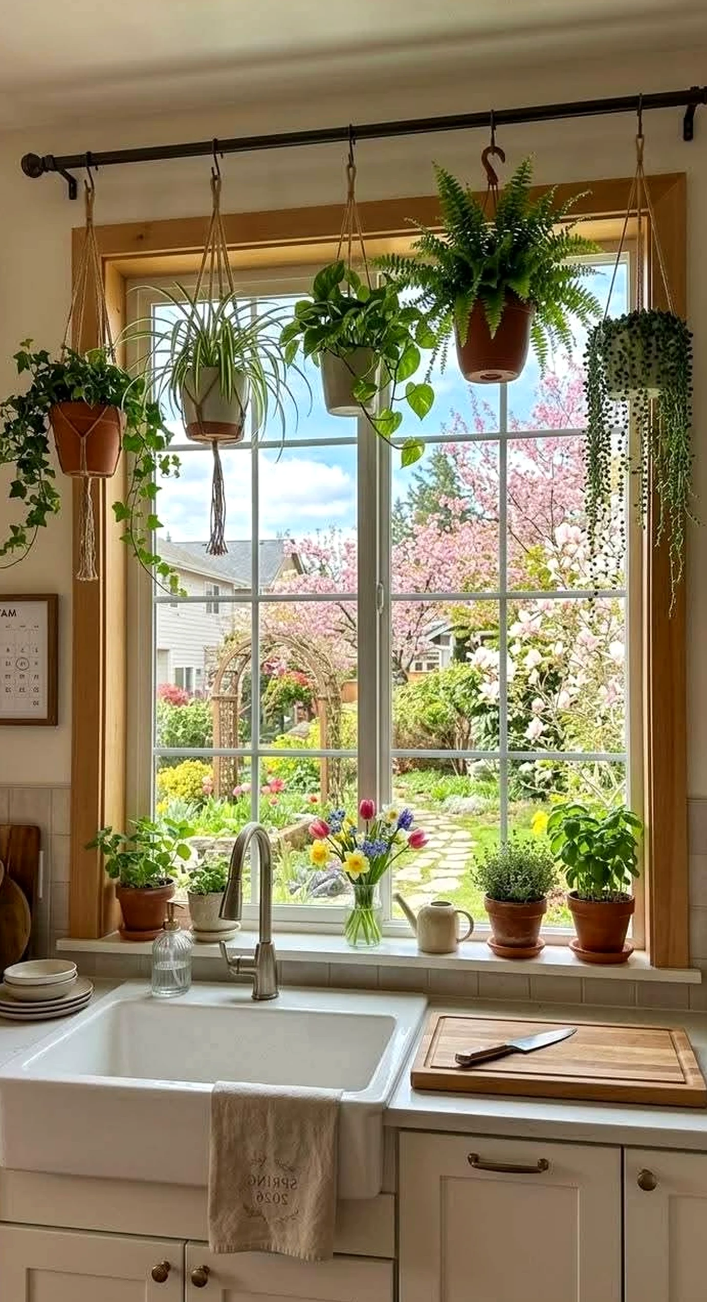 Bright arched doorway adds a clear layer of personality, helping the entry feel simple yet expressive.