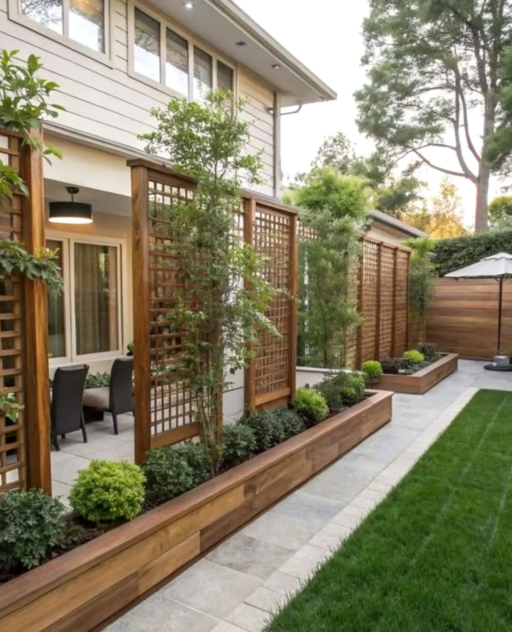 Sunny porch bench supports the setting through ease, leaving the space feeling easy to enjoy.