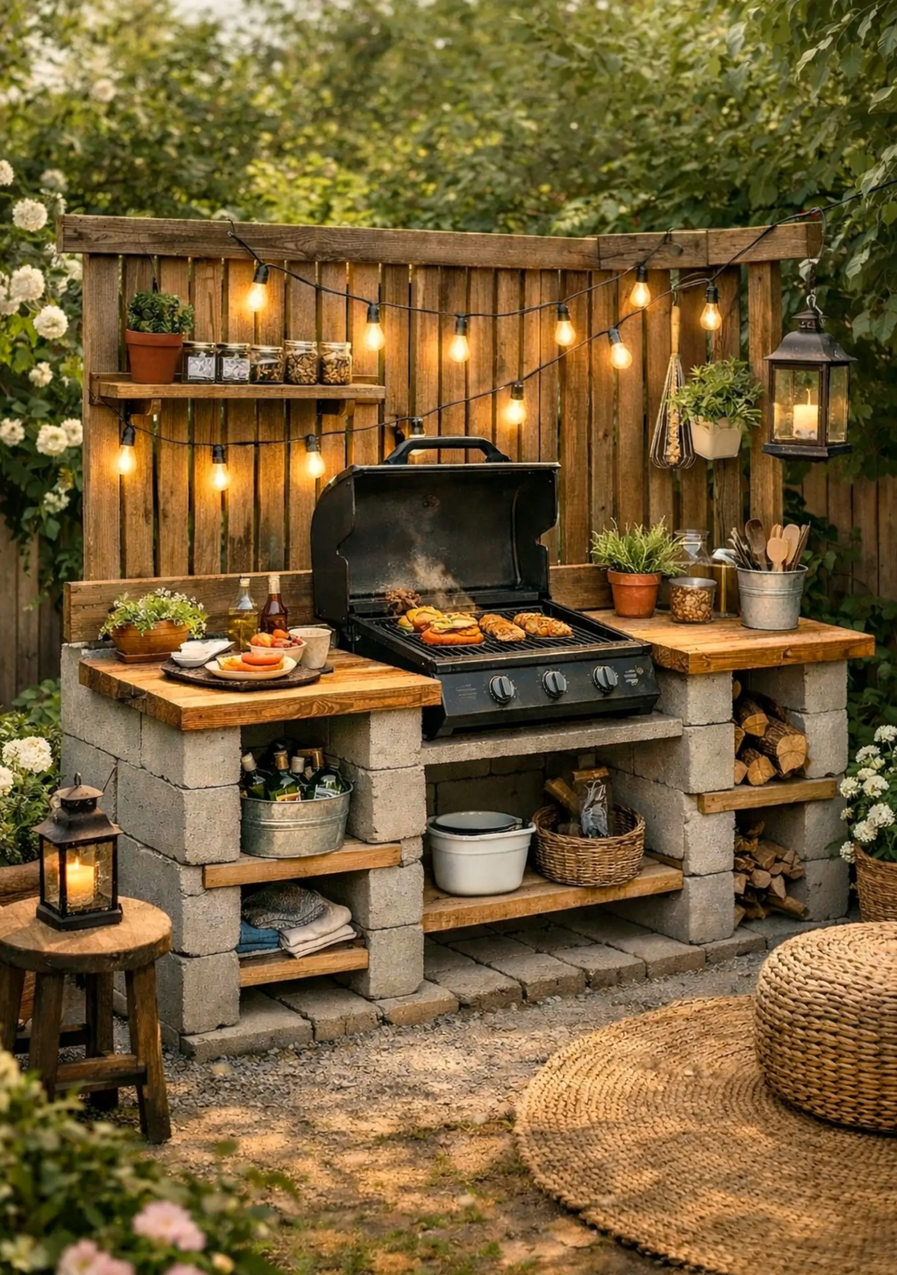 Warm breakfast table brings a useful note of rhythm, making the entry feel bright but not busy.