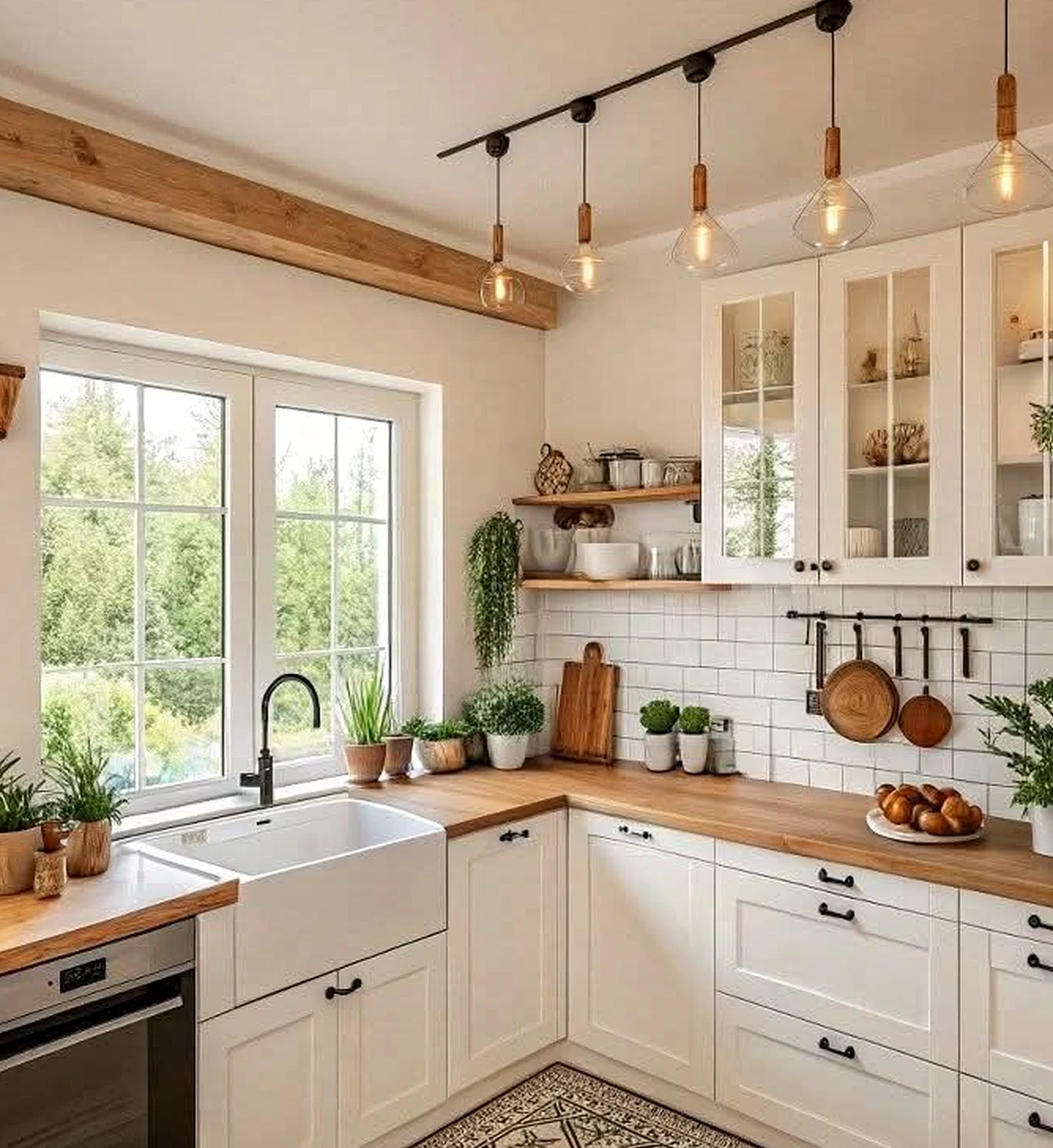 Relaxed greenhouse corner introduces comfort into the backdrop, keeping the atmosphere comfortable in daily use.