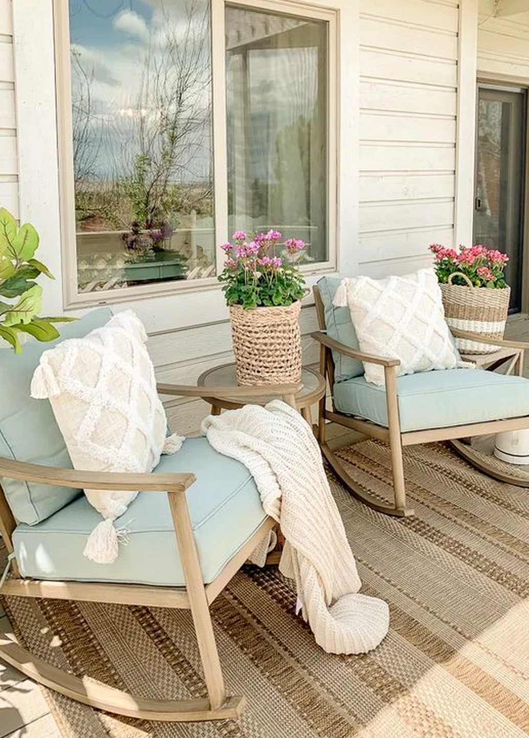 Calm storage corner introduces order into the table, keeping the atmosphere visually grounded.