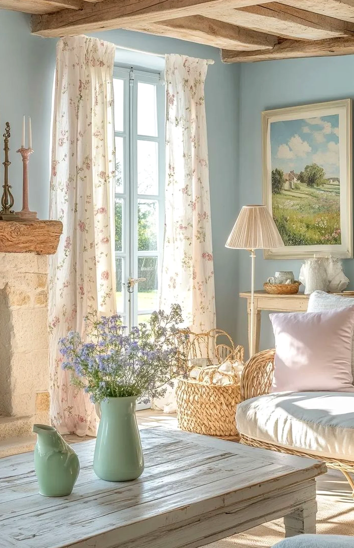 Soft garden seating adds focus across the garden edge, giving the decor a finish that feels simple yet expressive.