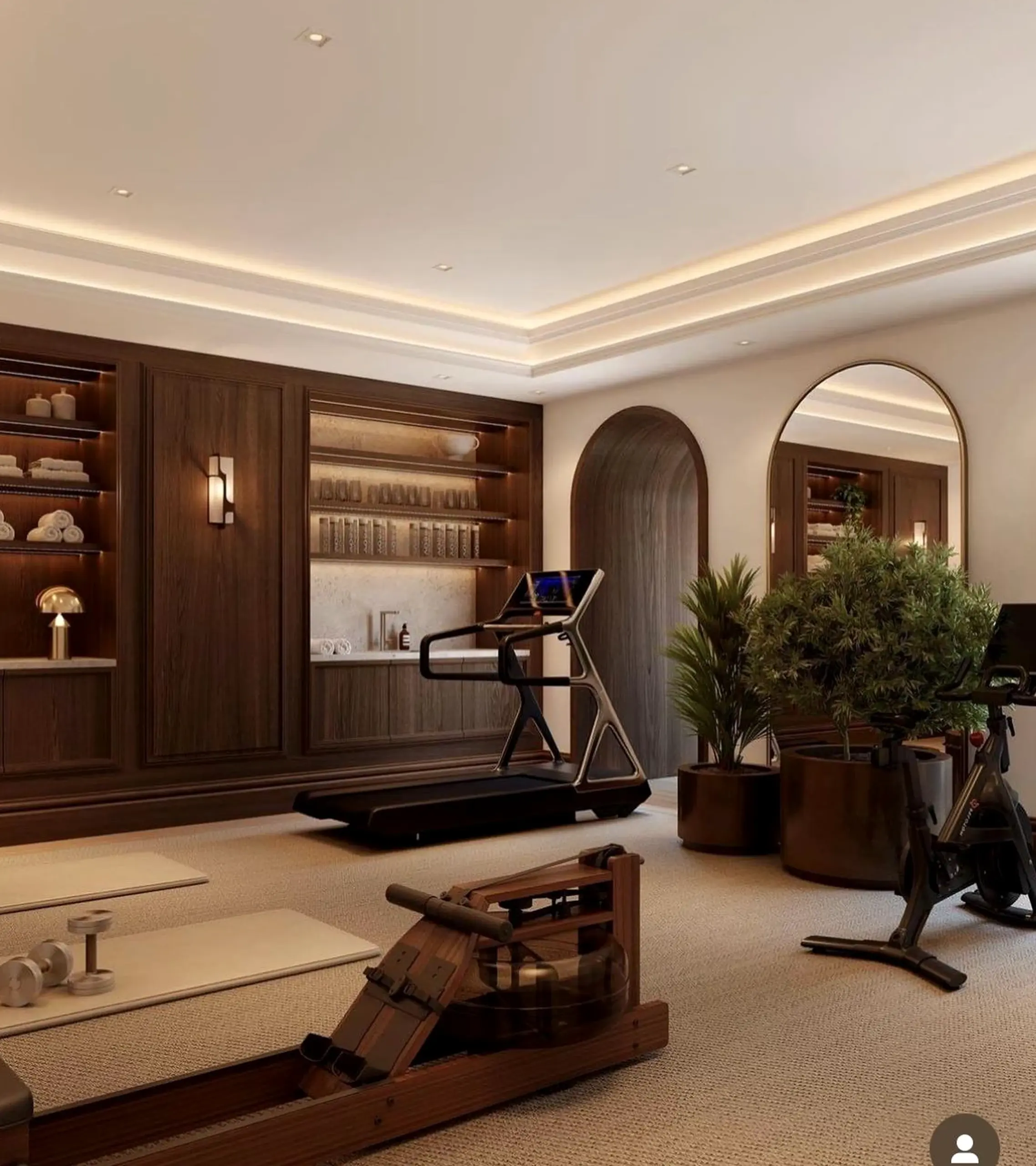 Relaxed cabinet wall introduces charm into the table, keeping the atmosphere clear and inviting.