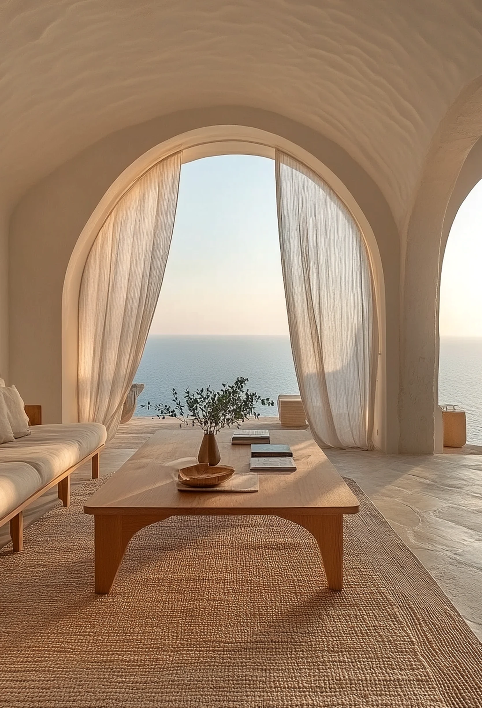 Colorful woven chair anchors the setting with character, giving the view a mood that feels clear and inviting.
