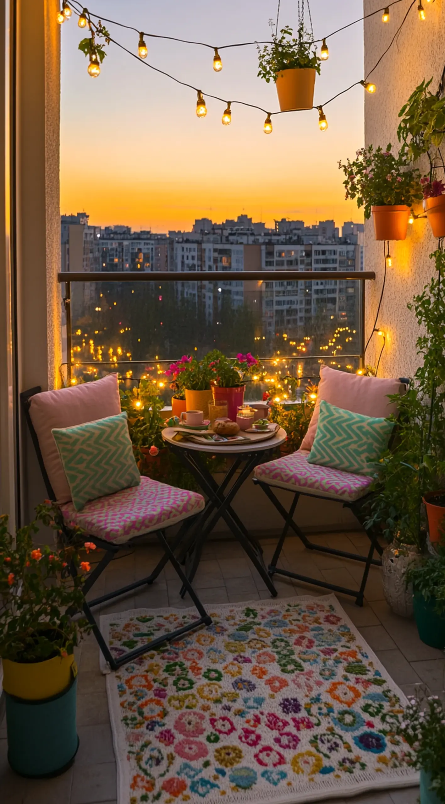 Crisp window seat frames the garden edge with depth, making the scene feel comfortable in daily use.