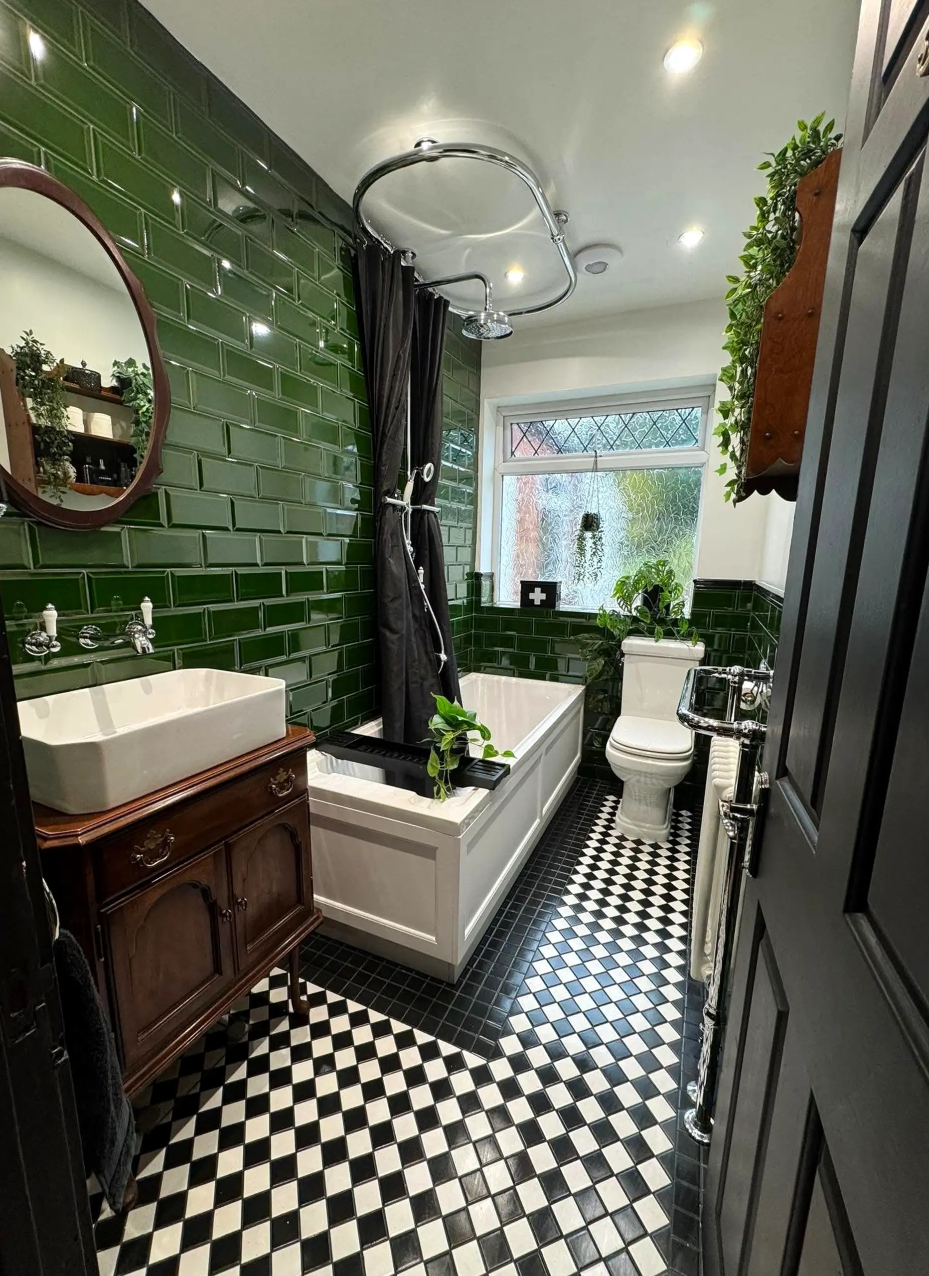 Polished wall niche frames the setting with texture, making the scene feel pleasantly composed.