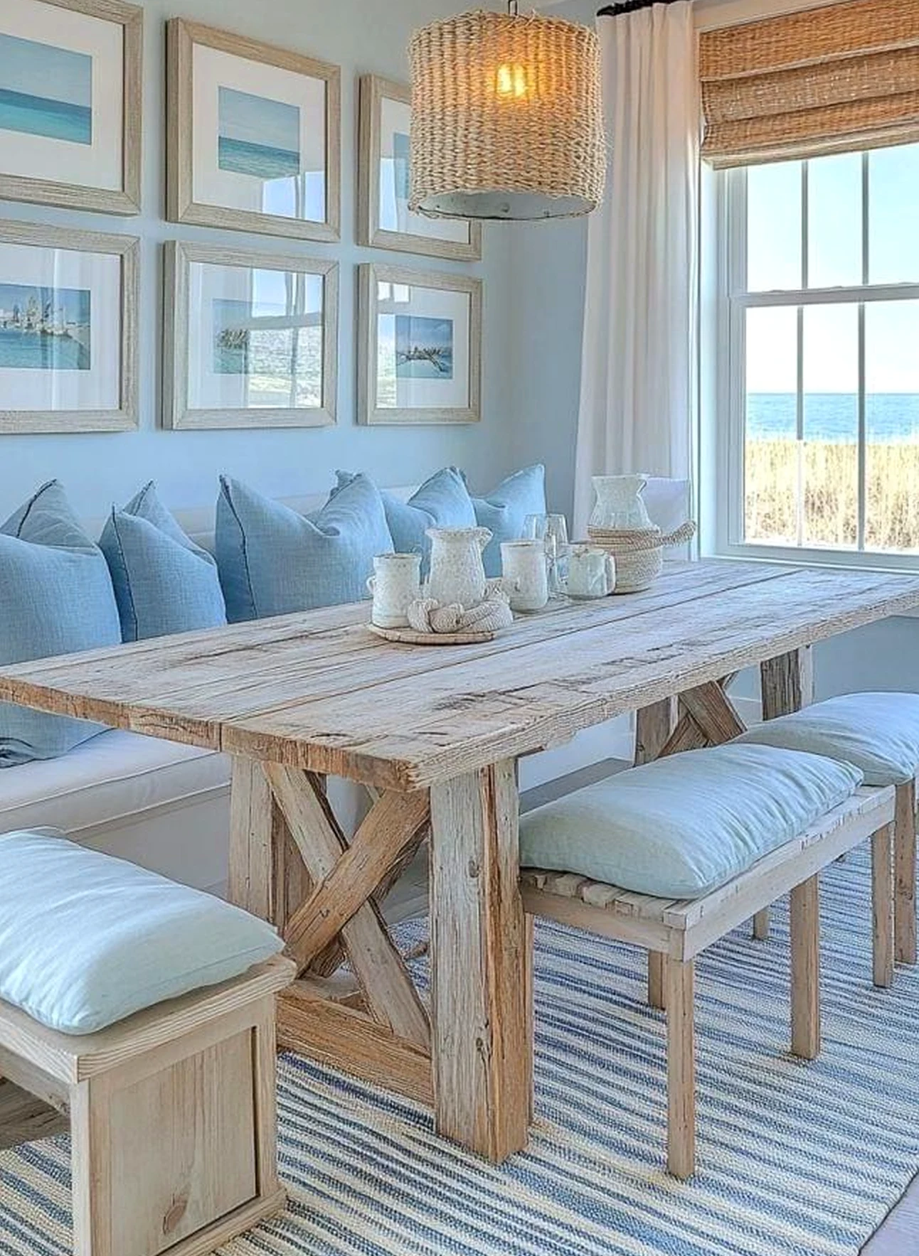 Soft tile detail adds character across the backdrop, giving the decor a finish that feels fresh and intentional.